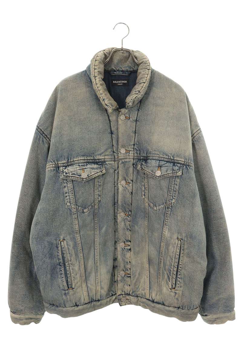 バレンシアガ BALENCIAGA サイズ:44 681689 TJW92 中綿入りパデッドデニムジャケット(ブルー)【826062】【BS99】【メンズ】【中古】bb187#rinkan*B|RINKAN