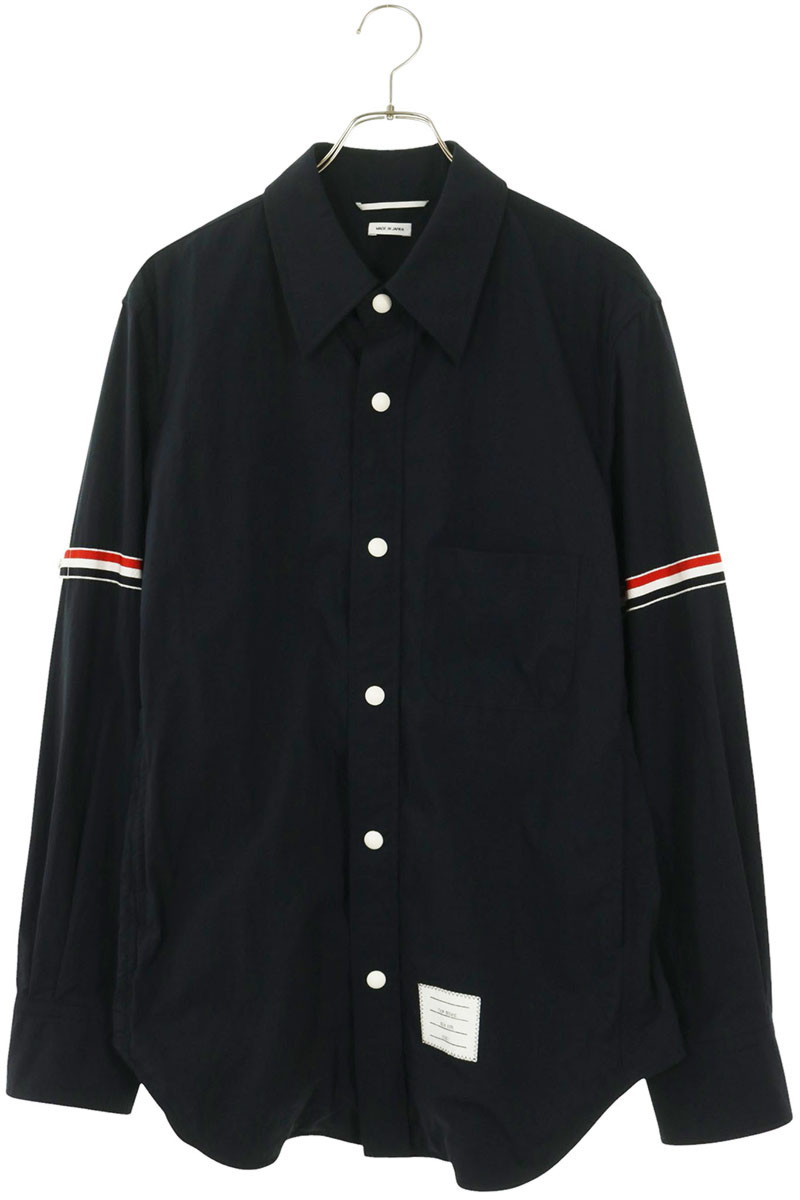 トムブラウン THOM BROWNE　サイズ:1 MJ0067A-04391415 ナイロン アームバンド シャツブルゾン(ネイビー)【826062】【SJ02】【メンズ】【中古】bb426#rinkan*B｜RINKAN