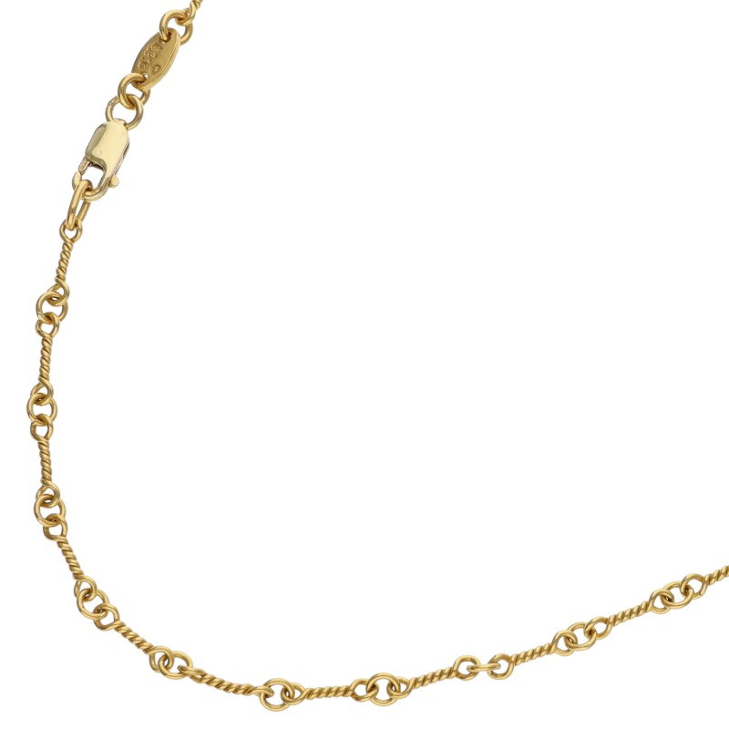 クロムハーツ Chrome Hearts サイズ:18inch 22K NECKCHAIN T18 ツイストチェーン18inch ゴールドネックレス(ゴールド 7.78g)【107062】【SJ02】【小物】【中古】bb396#rinkan*C|RINKAN