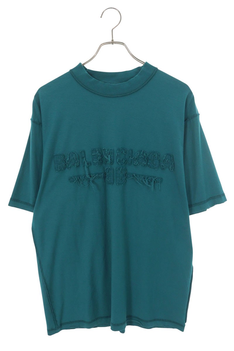 バレンシアガ BALENCIAGA　サイズ:XXS 822441 TSVA2 インサイドアウトロゴTシャツ(ブルー)【926062】【OM10】【メンズ】【中古】bb205#rinkan*A｜RINKAN
