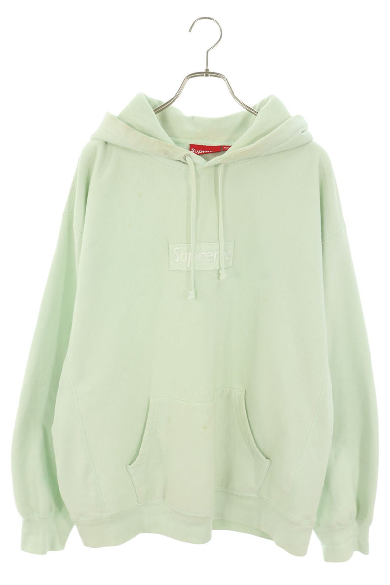 シュプリーム SUPREME　サイズ:XL Box Logo Hooded Sweatshirt ボックスロゴフーデッドスウェットシャツパーカー(グリーン)【107062】【BS99】【メンズ】【中古】bb421#rinkan*C｜RINKAN