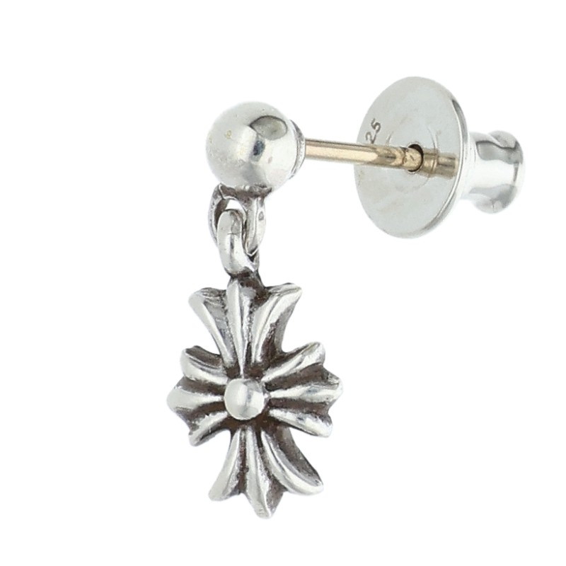 クロムハーツ Chrome Hearts TNY E CH PLS 1 タイニーECHプラスドロップ シルバーピアス(シルバー 1.25g)【107062】【SS07】【小物】【中古】bb76#rinkan*B|RINKAN