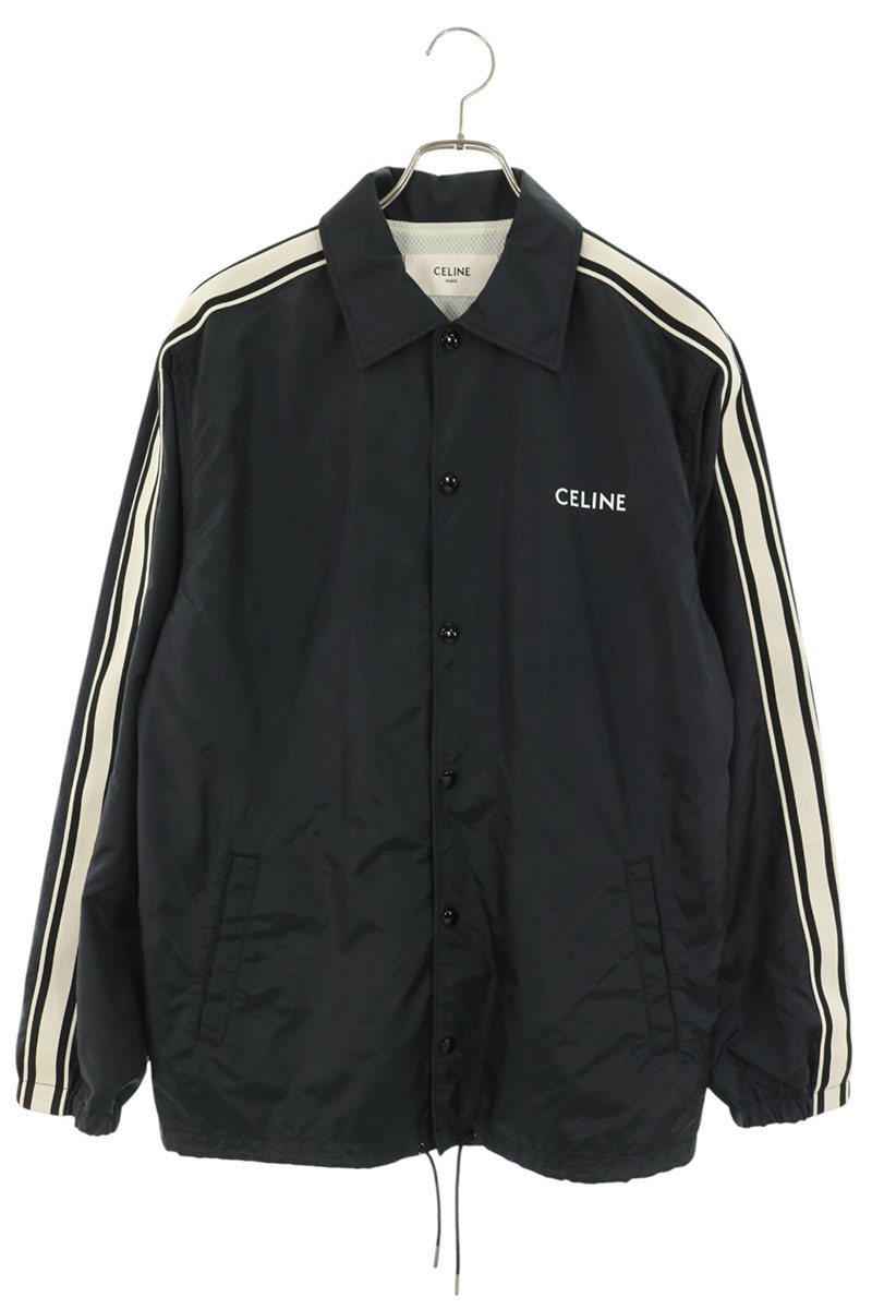 セリーヌ CELINE サイズ:44 2W01C281X.38NO ルーズフィットナイロンコーチジャケット(ブラック)【107062】【SB01】【メンズ】【中古】bb30#rinkan*A|RINKAN