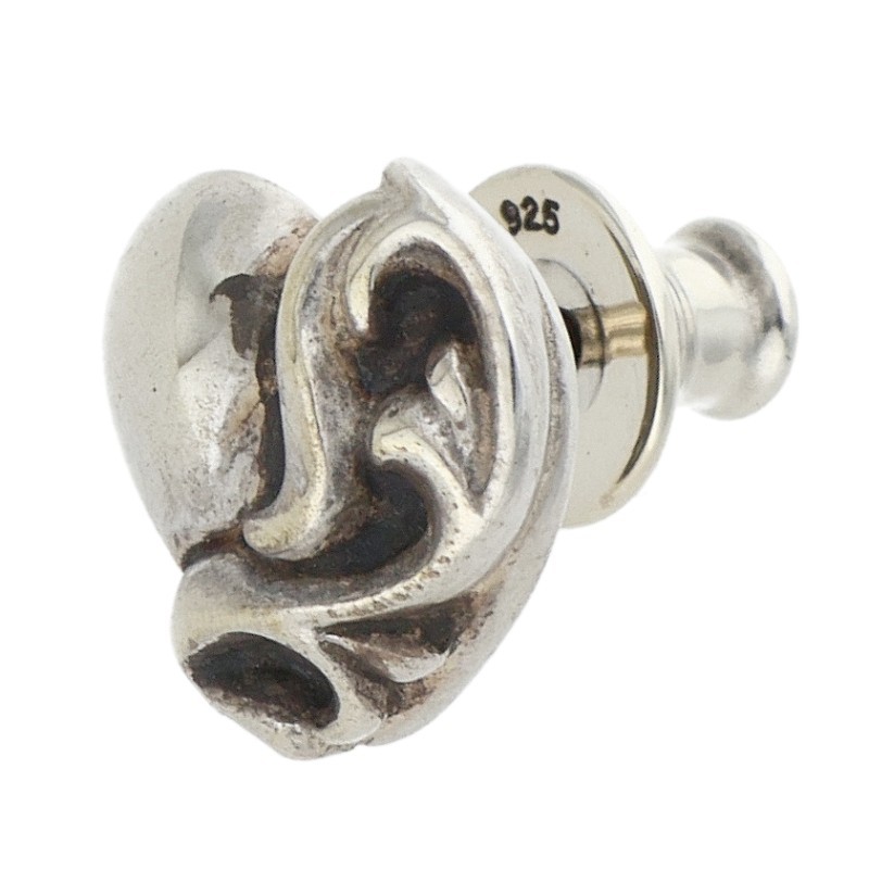 クロムハーツ Chrome Hearts STUD HEART ハートスタッド シルバーピアス(シルバー 1.41g)【207062】【SJ02】【小物】【中古】bb378#rinkan*B |RINKAN