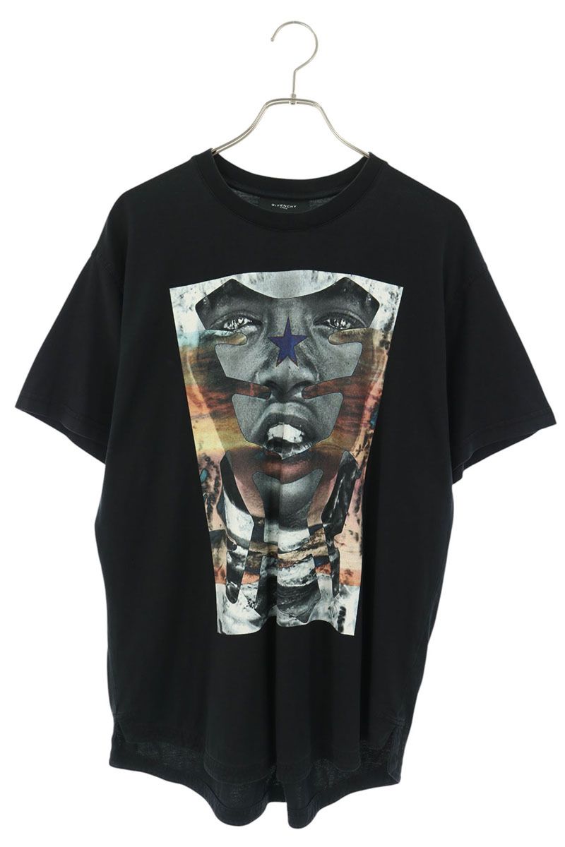 ジバンシィ GIVENCHY　サイズ:XXS 14AW アフリカントライバルウォーリアーTシャツ(ブラック)【807062】【SB01】【メンズ】【中古】bb78#rinkan*B｜RINKAN