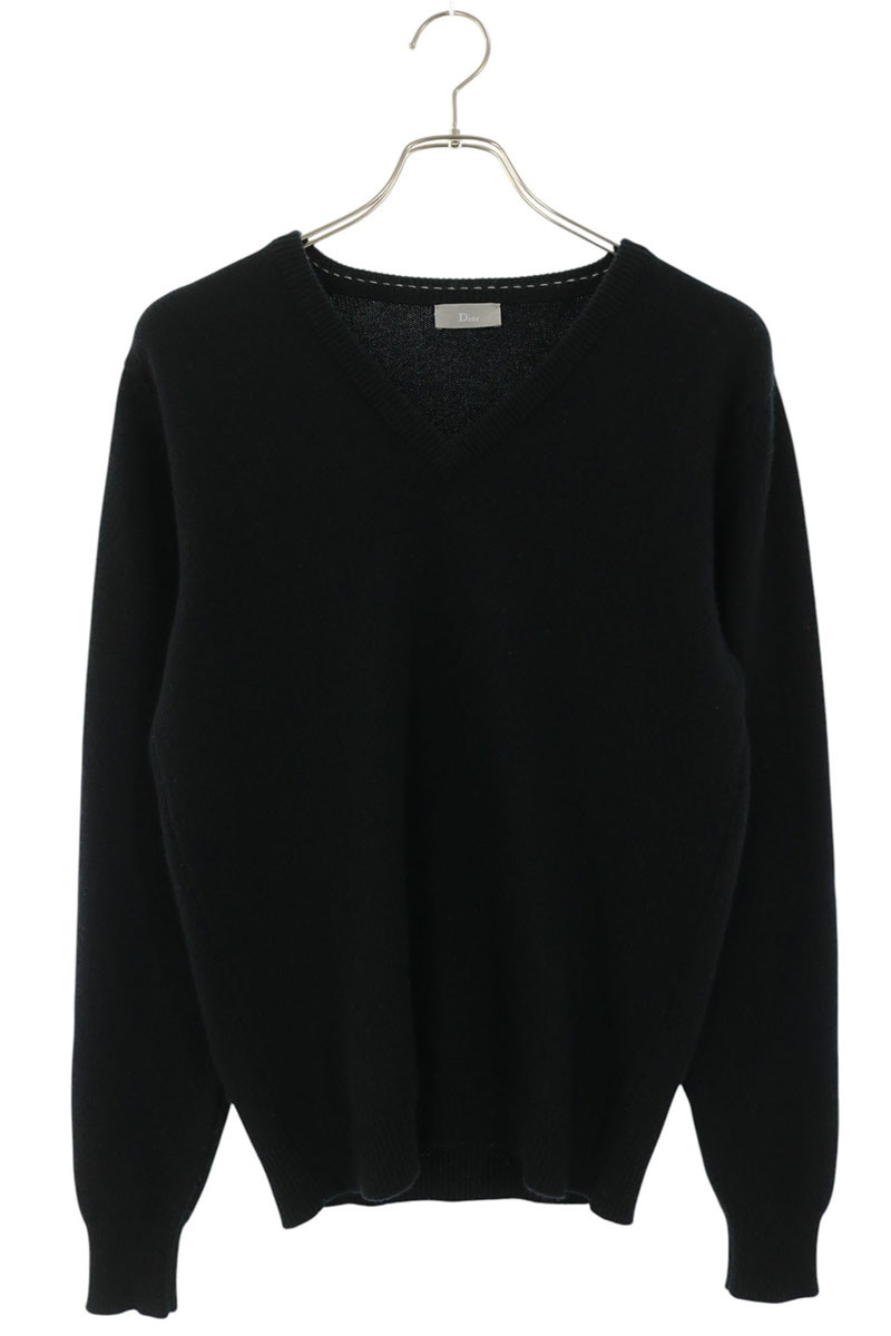 ディオールオム Dior HOMME　サイズ:XS 333M656LT570 Vネックニット(ブラック)【307062】【BS99】【メンズ】【中古】bb334#rinkan*B｜RINKAN