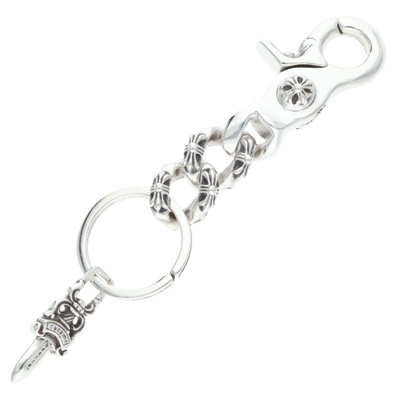 クロムハーツ Chrome Hearts　サイズ:ショート CLP CHN XFANCY-S ショートエクストラファンシーリンク シルバーキーチェーン(シルバー 54.7g)【307062】【SS07】【小物】【中古】bb92#rinkan*B ｜RINKAN