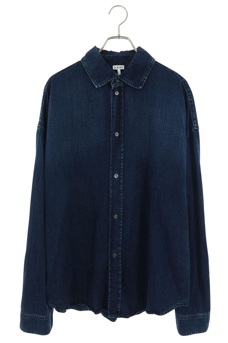 ロエベ LOEWE　サイズ:50 H526Y1DW07 アナグラム刺繍オーバー長袖シャツ(インディゴ)【407062】【OM10】【メンズ】【中古】bb127#rinkan*B｜RINKAN 96,800円