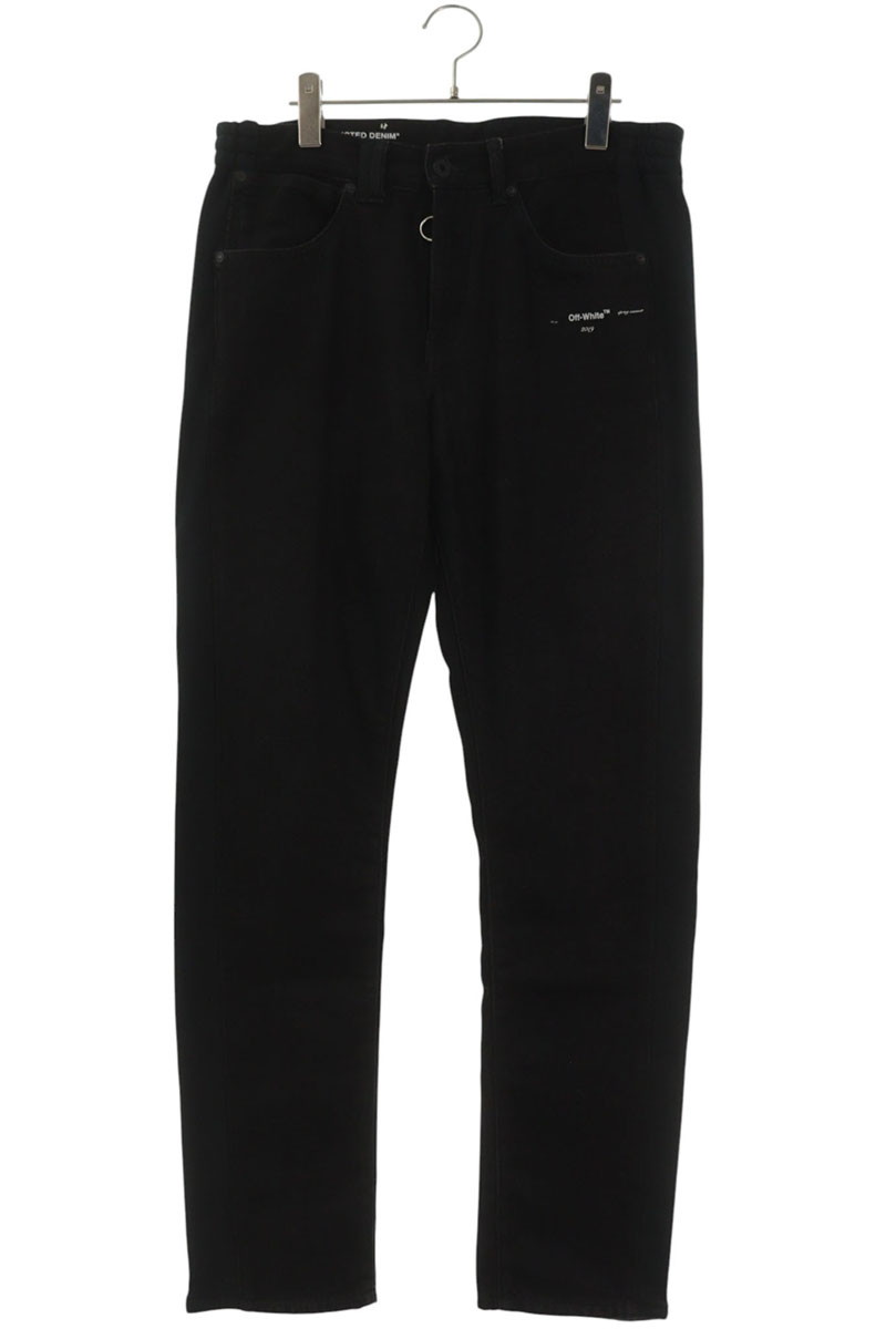 オフホワイト OFF-WHITE　サイズ:31 OMYA025R19C34070 ドローコード付きデニムパンツ(ブラック)【507062】【BS99】【メンズ】【中古】bb420#rinkan*B｜RINKAN