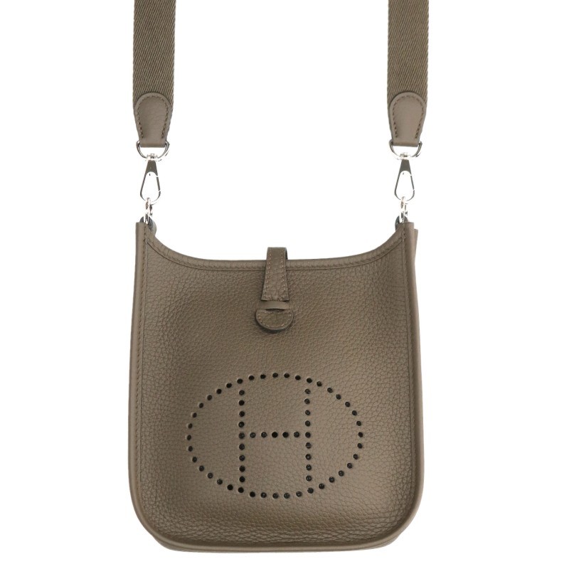 エルメス HERMES サイズ:TPM エブリンTPM G刻印 SV金具トリヨンクレマンスショルダーバッグ(カーキ)【507062】【SS13】【小物】【中古】bb205#rinkan*S |RINKAN