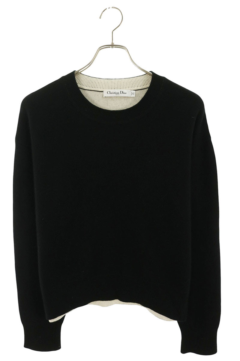 クリスチャンディオール Christian Dior　サイズ:38 924S55AM009 J'Adior 8カシミヤボクシーニット(ブラック)【807062】【BS99】【レディース】【中古】bb384#rinkan*B ｜RINKAN
