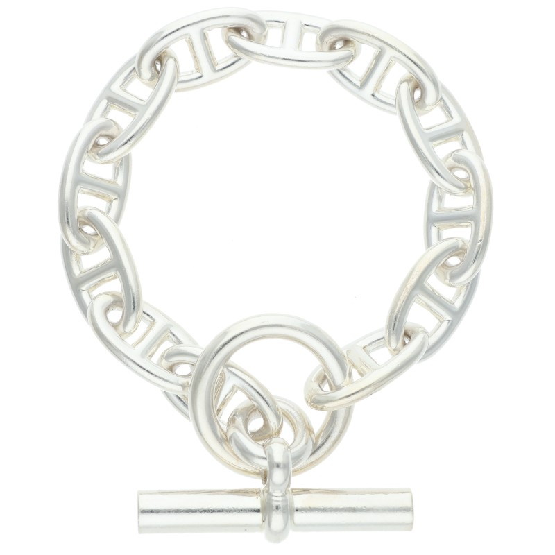 エルメス HERMES　サイズ:12LINK Chaine d'Ancre GM シェーヌダンクルGMシルバーブレスレット(シルバー 60.67g)【117062】【SS13】【小物】【中古】bb76#rinkan*B ｜RINKAN