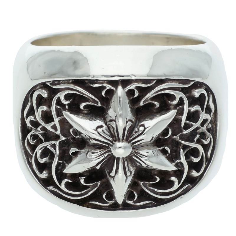 クロムハーツ Chrome Hearts　サイズ:29号 CLSSC OVAL STAR クラシックオーバルスター シルバーリング(シルバー 42.47g)【017062】【GZ11】【小物】【中古】bb437#rinkan*B ｜RINKAN