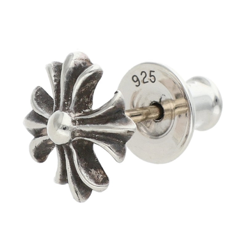 クロムハーツ Chrome Hearts No2 CH PLS CHプラススタッド シルバーピアス(シルバー 0.71g)【817062】【NO05】【小物】【中古】bb432#rinkan*B|RINKAN