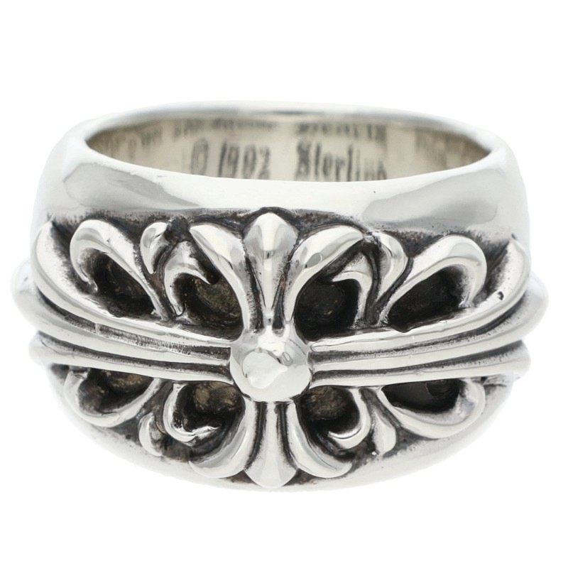 クロムハーツ Chrome Hearts サイズ:12.5号 FLRL CRS フローラルクロス シルバーリング(シルバー 16.33g)【117062】【SJ02】【小物】【中古】bb467#rinkan*B |RINKAN