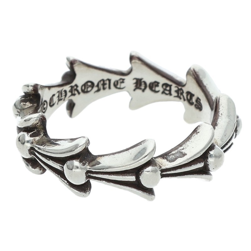 クロムハーツ Chrome Hearts　サイズ:12号 CROSS TAIL クロステイル シルバーリング(シルバー 4.35g)【417062】【FK04】【小物】【中古】bb177#rinkan*S｜RINKAN