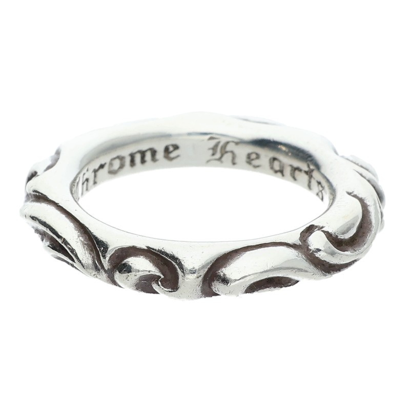 クロムハーツ Chrome Hearts　サイズ:14号 SCRL BAND スクロールバンド シルバーリング(シルバー 7.75g)【417062】【GZ11】【小物】【中古】bb448#rinkan*B ｜RINKAN