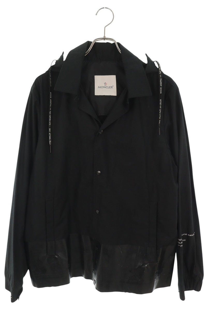 モンクレール MONCLER ×フラグメントデザイン fragment design サイズ:2 E109U41002250 54A3W ナイロンフーデットジャケット(ブラック)【517062】【BS99】【メンズ】【中古】bb452#rinkan*C |RINKAN