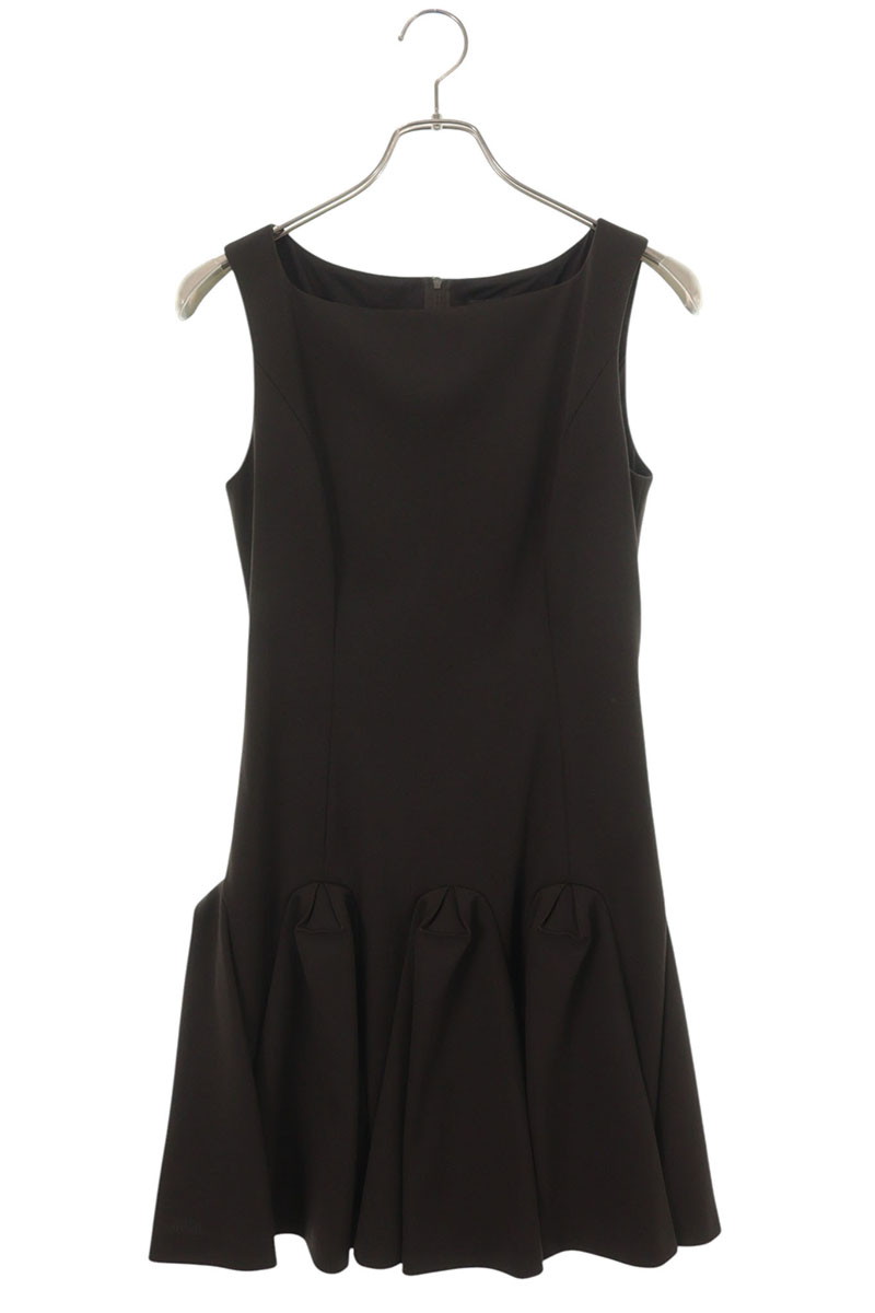 フォクシーニューヨ−ク FOXEY NEW YORK サイズ:38 28069-MAOFA242T ノースリーブワンピース(ブラウン)【517062】【BS99】【レディース】【中古】bb170#rinkan*B |RINKAN