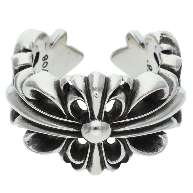 クロムハーツ Chrome Hearts サイズ:13号 DBL FLRL CRS ダブルフローラルクロス シルバーリング(シルバー 13.71g)【617062】【SJ02】【小物】【中古】bb415#rinkan*B |RINKAN