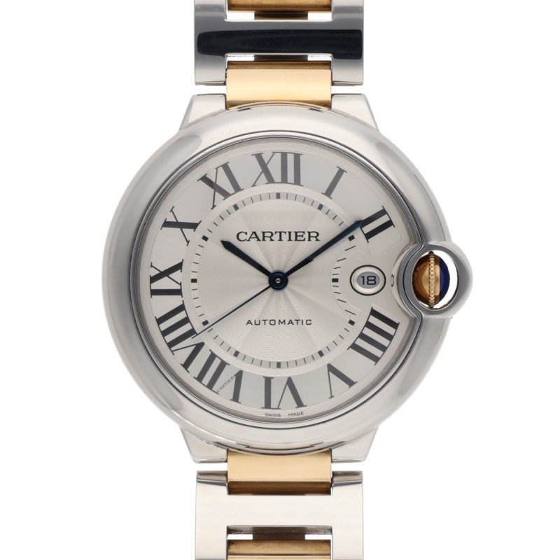カルティエ Cartier　サイズ:42mm W2BB0022 3765 バロンブルー SS YGシルバー文字盤自動巻き腕時計(シルバー&times;イエローゴールド 145.06g)【517062】【SB01】【小物】【中古】bb30#rinkan*B ｜RINKAN