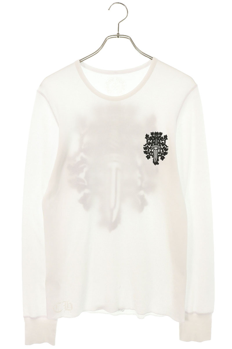 クロムハーツ Chrome Hearts　サイズ:L Thermal L S ヴァインダガープリントサーマル長袖カットソー(ホワイト)【717062】【OS06】【メンズ】【中古】bb453#rinkan*A｜RINKAN 169,268円