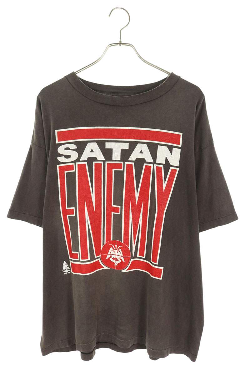 セントマイケル SAINT MICHAEL サイズ:XL SM-S22-0000-017 ENEMYプリントヴィンテージ加工Tシャツ(グレー調)【817062】【SB01】【メンズ】【中古】bb127#rinkan*B |RINKAN