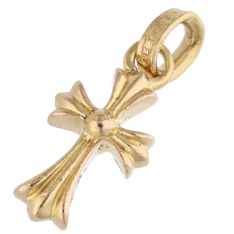 クロムハーツ Chrome Hearts 22K CRS BBYFAT 22Kベイビーファット チャーム ゴールドネックレストップ(イエローゴールド 3.63g)【027062】【GZ11】【小物】【中古】bb187#rinkan*B |RINKAN