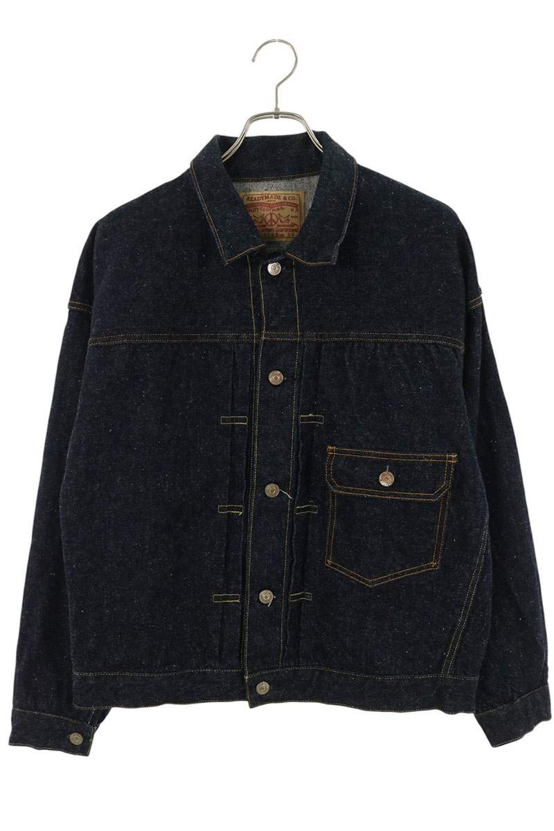 レディメイド READYMADE サイズ:1 23AW RE-CO-BL-00-00-241 ヴィンテージ加工Tバックデニムジャケット(インディゴ)【917062】【BS99】【メンズ】【中古】bb428#rinkan*B |RINKAN