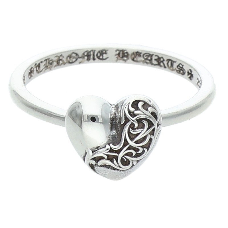 クロムハーツ Chrome Hearts　サイズ:9号 BUBBLGM HEART バブルガムハート シルバーリング(シルバー 2.18g)【127062】【SS07】【小物】【中古】bb92#rinkan*B｜RINKAN