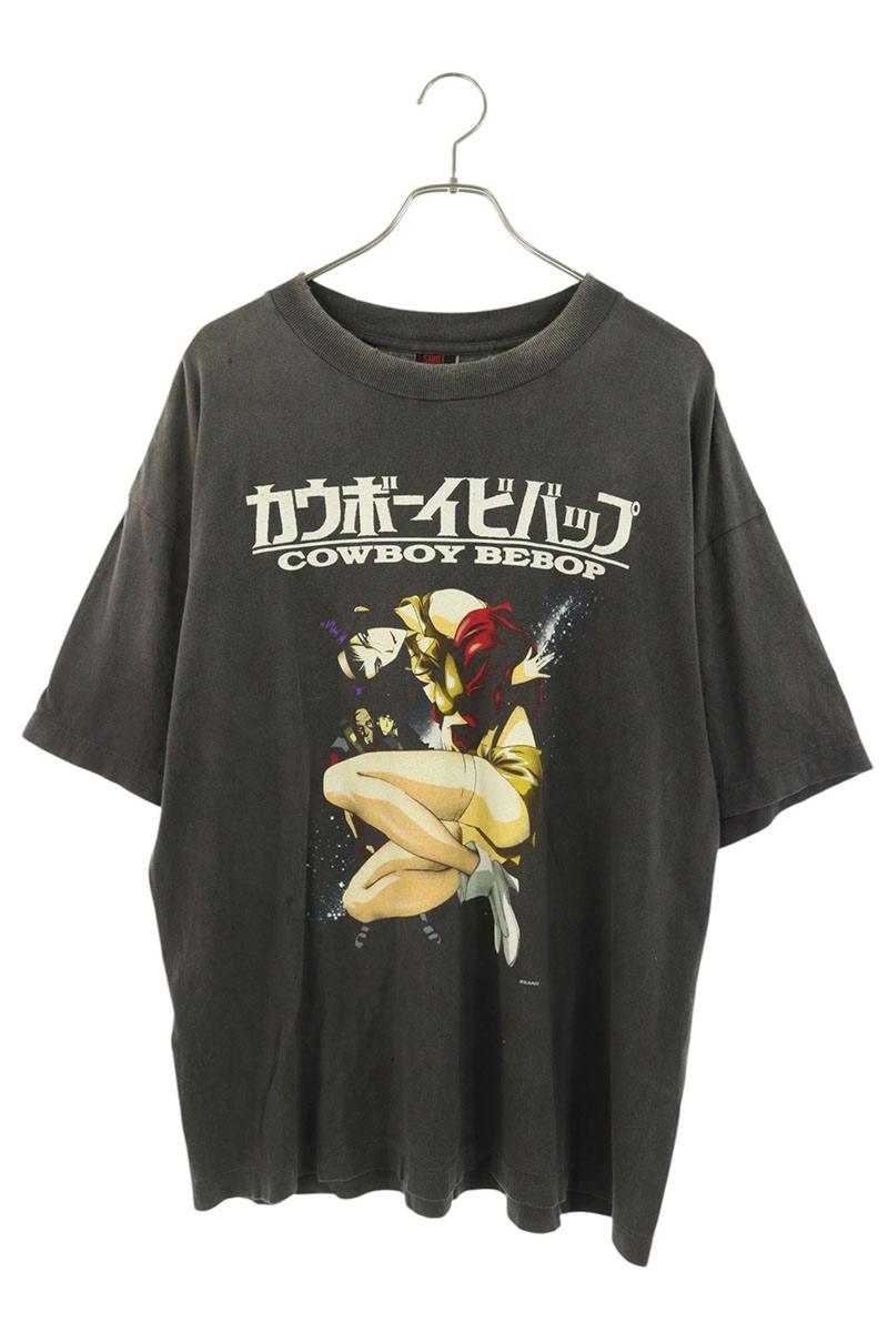セントマイケル SAINT MICHAEL サイズ:L SM-HR8-0000-C04 ヴィンテージ加工アニメプリントTシャツ(ブラック)【227062】【FK04】【メンズ】【中古】bb51#rinkan*B |RINKAN