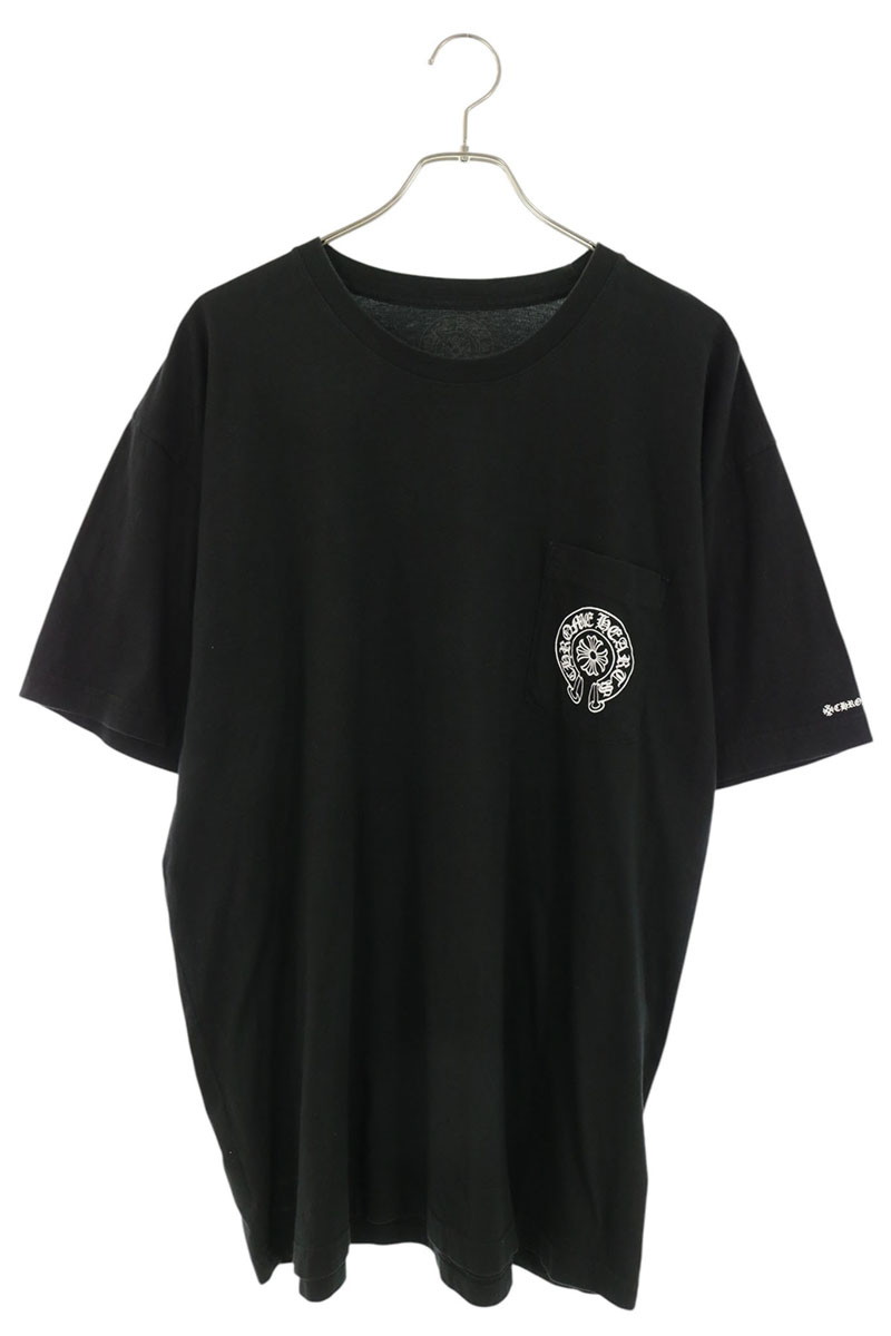 クロムハーツ Chrome Hearts　サイズ:XXL CH T-SHRT 1 ホースシューバックプリントTシャツ(ブラック&times;ホワイト)【227062】【OK15】【メンズ】【中古】bb450#rinkan*A｜RINKAN