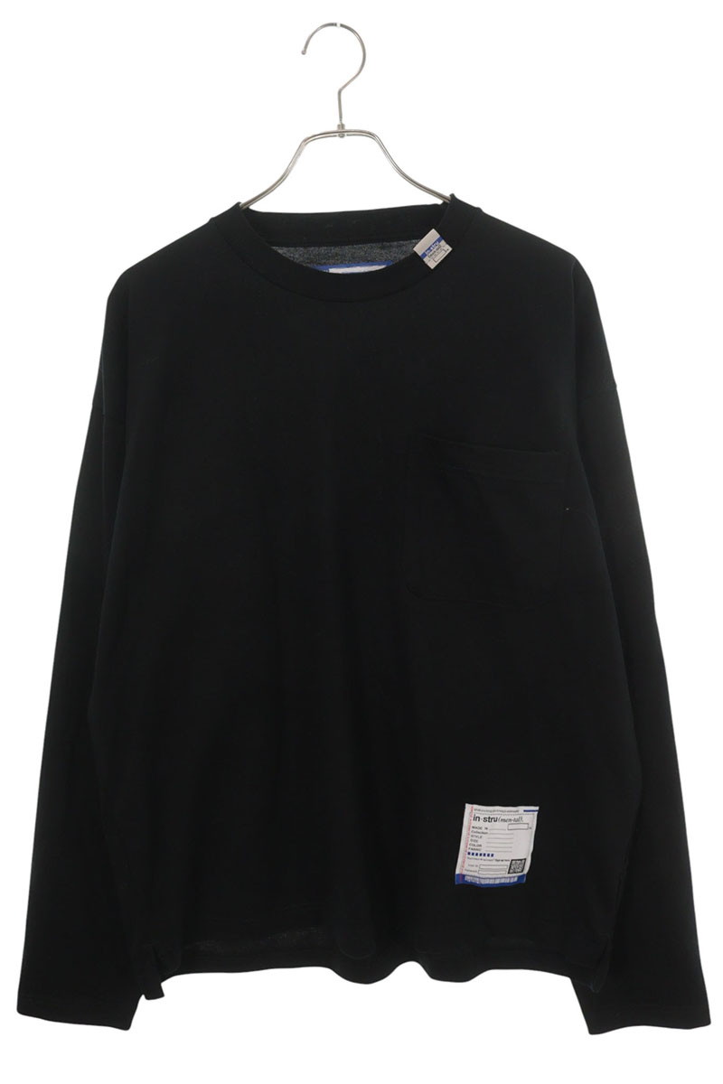 インストルメンタル in・stru(men-tal). サイズ:46 Heavy Weight Jersey Pocket Long-sleeve T-shirt ヘヴィーウェイトジャージーポケット長袖カットソー(ブラック)【327062】【BS99】【メンズ】【中古】bb428#rinkan*S |RINKAN