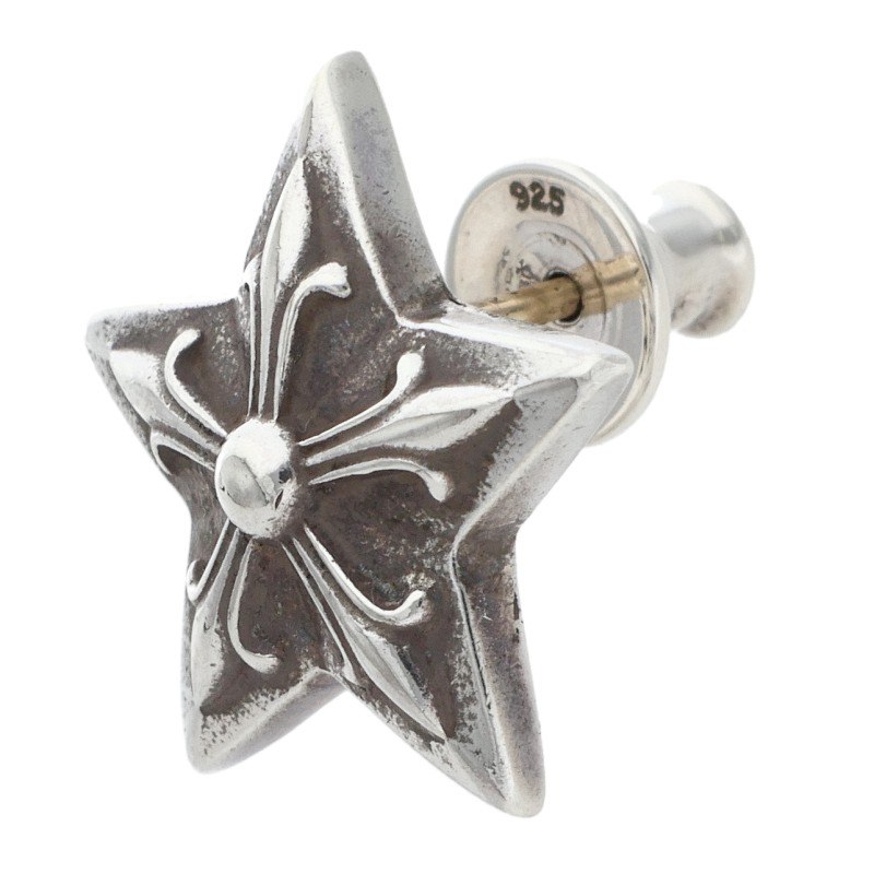 クロムハーツ Chrome Hearts LRG CO STAR スタースタッド シルバーピアス(シルバー 2.7g)【327062】【SJ02】【小物】【中古】bb415#rinkan*B |RINKAN