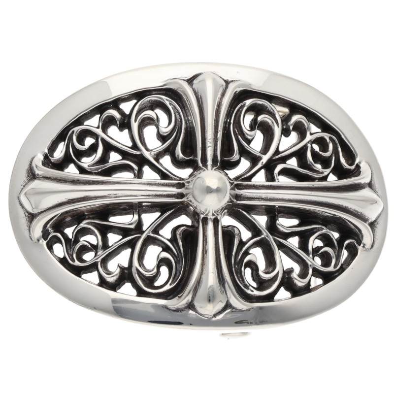 クロムハーツ Chrome Hearts BUCKL OVAL CROSS1.5 1.5クラシックオーバルクロス シルバーバックル(シルバー 161.75g)【427062】【OK15】【小物】【中古】bb379#rinkan*B |RINKAN
