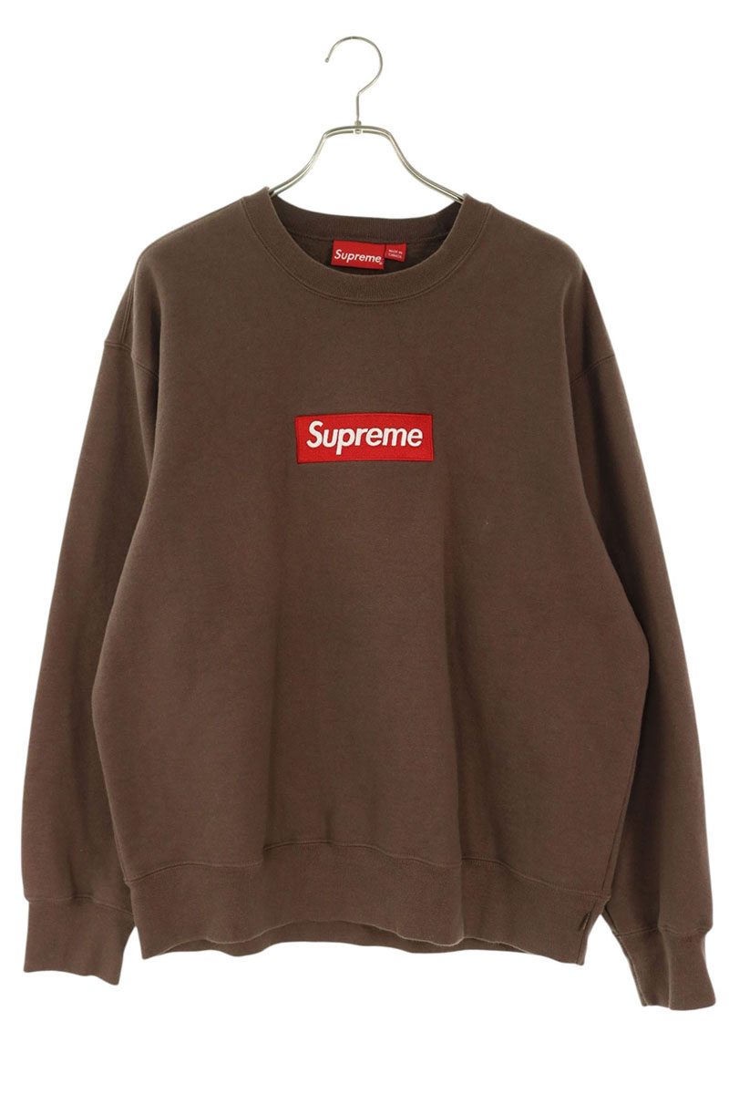 シュプリーム SUPREME サイズ:M 22AW Box Logo Crewneck ボックスロゴクルーネックスウェット(ブラウン)【527062】【BS99】【メンズ】【中古】bb94#rinkan*B |RINKAN