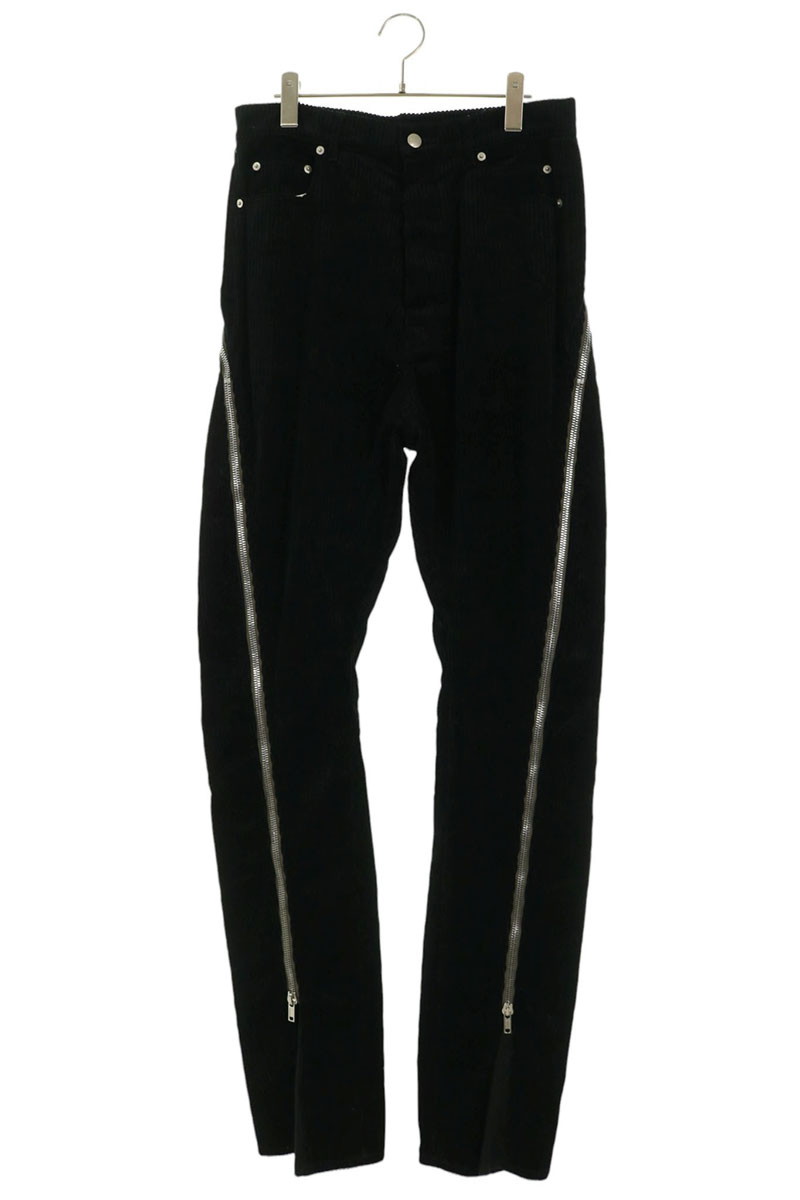 リックオウエンス Rick Owens　サイズ:30 RR02B2303-HC コーディロイボランバナナジップロングパンツ(ブラック)【527062】【SB01】【メンズ】【中古】bb127#rinkan*A ｜RINKAN