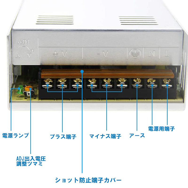 【楽天市場】直流安定化電源 100V→12V 30A 360W AC DC コンバーター スイッチング電源 変圧器 AC DC 変換器 回転変