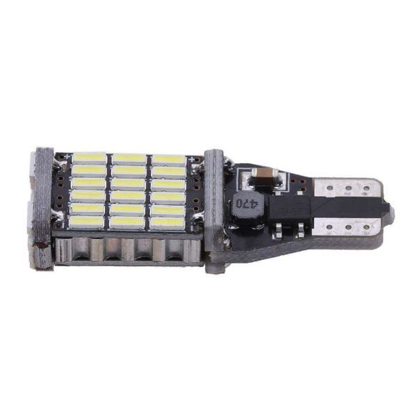 LEDバックランプ 超爆光45連 T10 ホワイト 車検対応 T16 2個セット