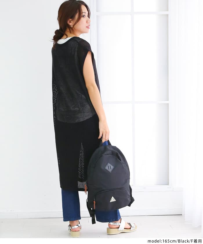 大きいサイズレディース 服 レイヤード メッシュニット カジュアル 重ね着 ノースリーブ トレンド ロングベスト 体型カバー Uネック