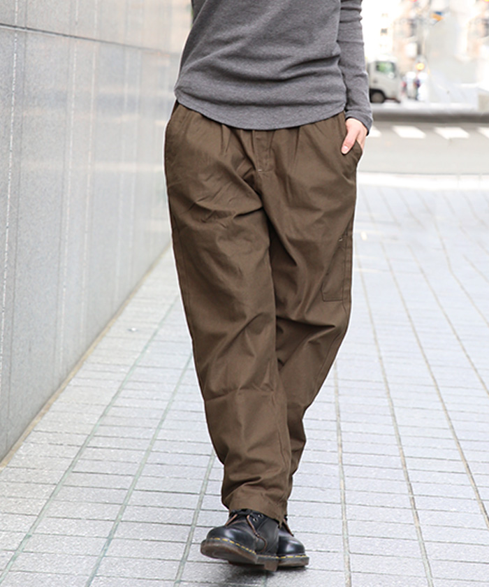 ージーパン】 パンツ チノパン Wide silhouette cotton easy pants