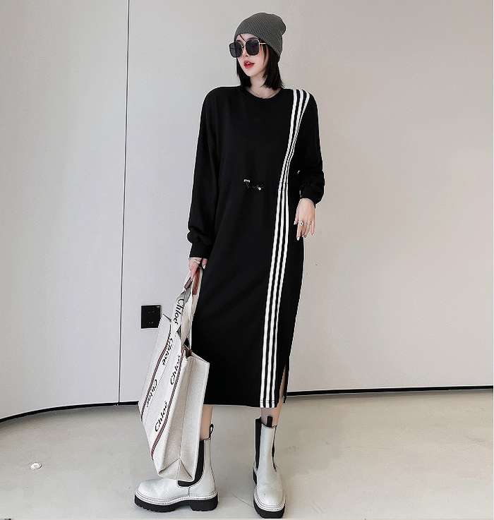 春新作 取寄 ゆったりワンピース ロングワンピース かわいい ワンピース 大きいサイズ おしゃれジャージ レディース オーバーサイズ