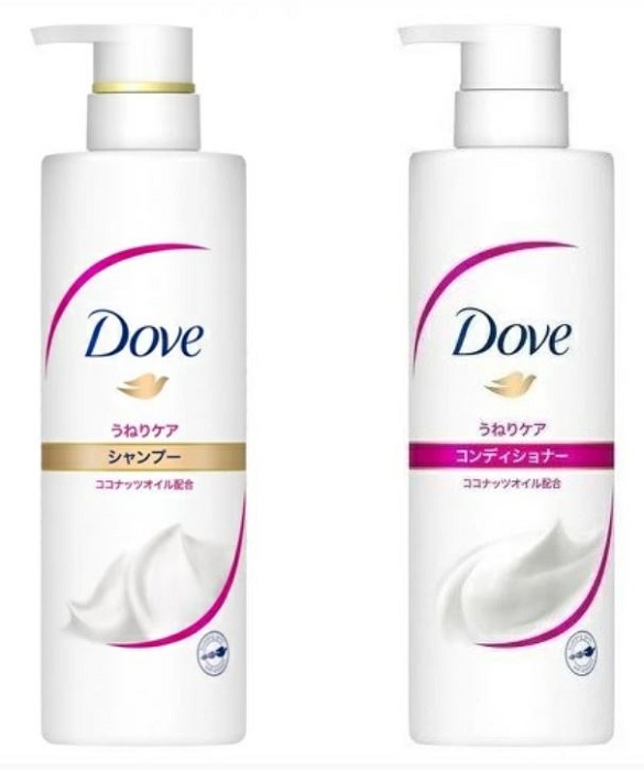 Dove ダヴ うねりケア シャンプー コンディショナー ポンプ うねり 抑える つや髪 うるおい しっとり ヘアケア ダメージヘア サロン おすすめ ユニリーバ フレッシュ 自然由来 ココナッツオイル 浸透 まとまり 保湿 なめらか 指通り お風呂 入浴 シャワー 本物の