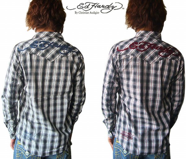残りわずか 楽天市場 Ed Hardy エドハーディー メンズ ウエスタン プラッド シャツ Nstyle 楽天市場店 激安単価で Novaescuela Edu Pe