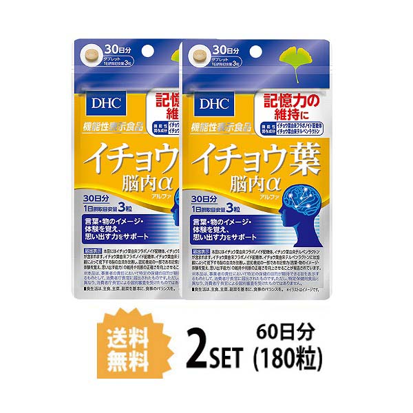 激安本物 送料無料 2個セット DHC イチョウ葉 脳内α アルファ 30日分