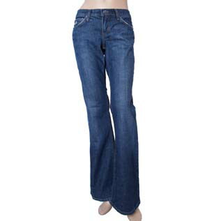 レディース デニム ブーツカット クラッシュデニム  ブルー サイズ28 juicy couture boots cut crash denim ジューシークチュール