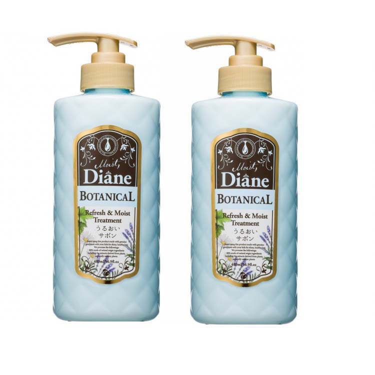 【2本セット】【送料無料】　モイストダイアン ボタニカル トリートメント リフレッシュ＆モイスト 480ml ×2本セット オーガニック