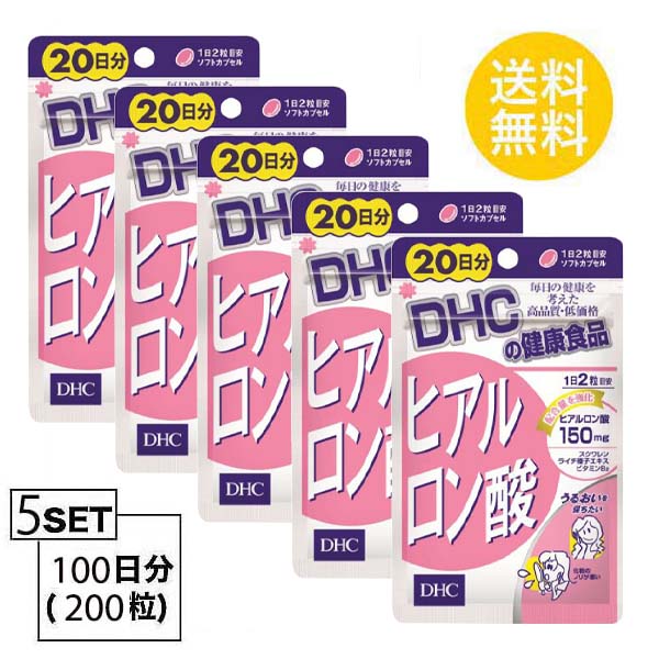 市場 Dhc 40粒 サプリ ヒアルロン酸 X5セット 粒タイプ 日分 健康食品 ディーエイチシー サプリメント ビタミンb お試しサプリ スクワレン