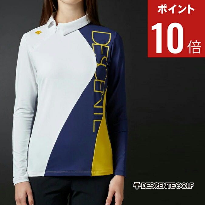 DESCENTE GOLF ロゴ長袖シャツ デサントゴルフ レディース シャツ