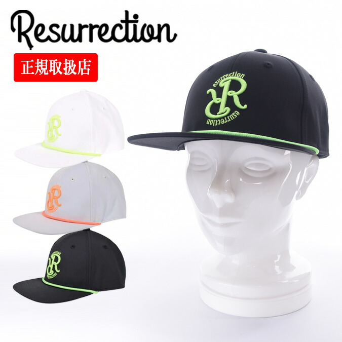 【26SS】Resurrection レザレクション NEON LOGO CAP FLAT / ネオン ロゴ キャップ フラット スポーツ ゴルフ 雑貨 帽子 ぼうし カジュアル アウトドア レジャー UVカット 夏場 紫外線対策 撥水性 ギフト プレゼント コンペ ラウンド 快適 ネオン 正規品 FREE BF12CAP06